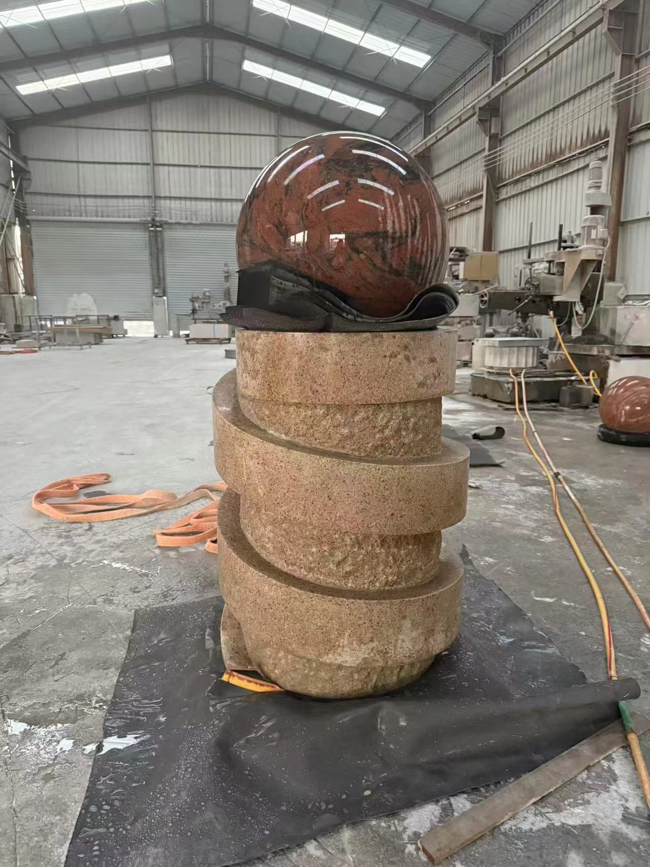 Ballfontenen ble pakket og sendt til USA