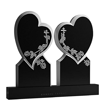 Kinesisk Xingyan russisk stil dobbelt hjerte religiøs symbol kunst gravstein