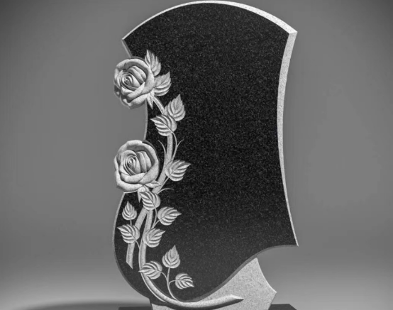 Kinesisk Xingyan Russian Style Tree Branch Around Rose Art Tombstone
