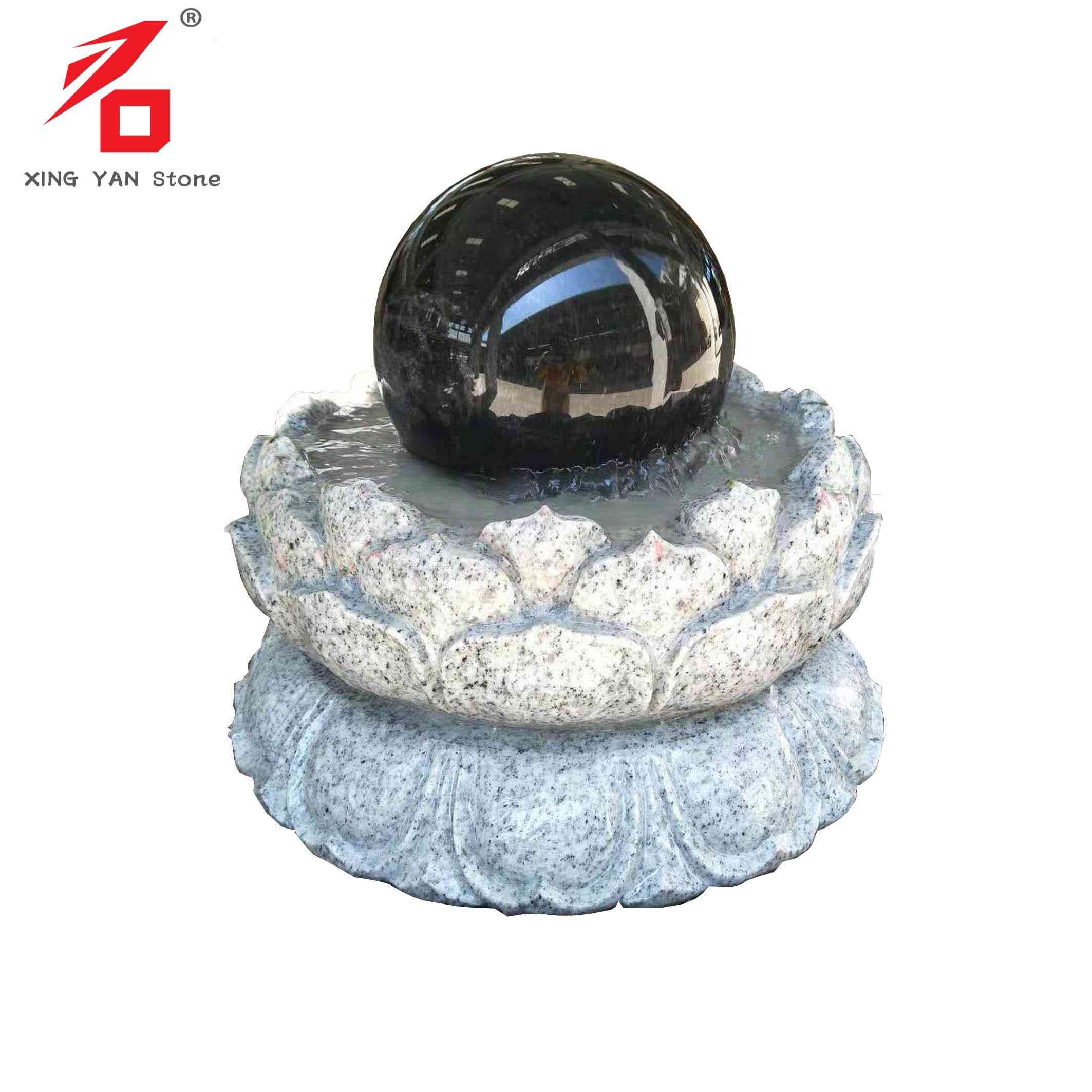 Lotus Pidestal Ball Fountain