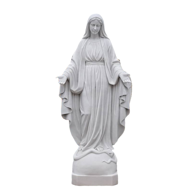 Marmorhage Jomfru Maria-statue