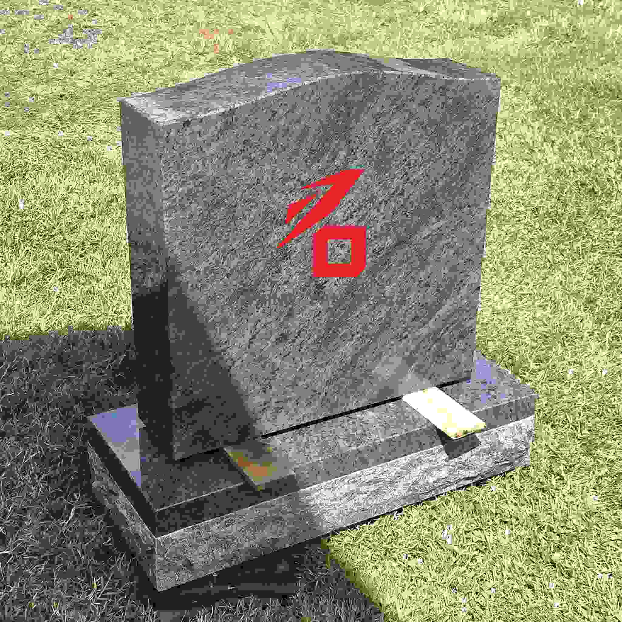 Enkelt enkeltmonument i granitt